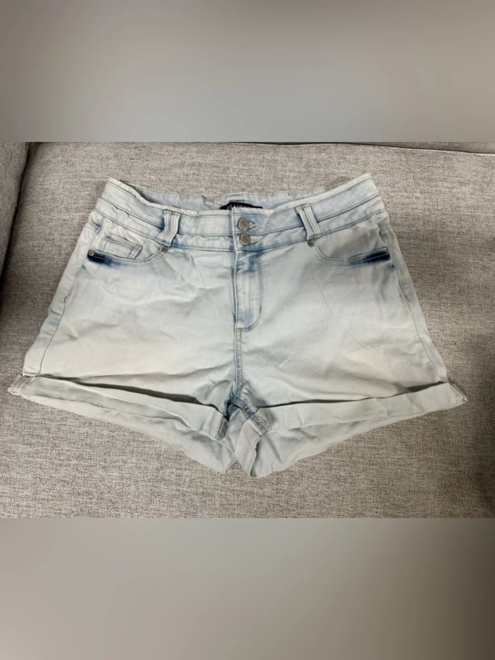 Blue Spice Light Wash Denim Shorts